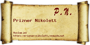 Prizner Nikolett névjegykártya